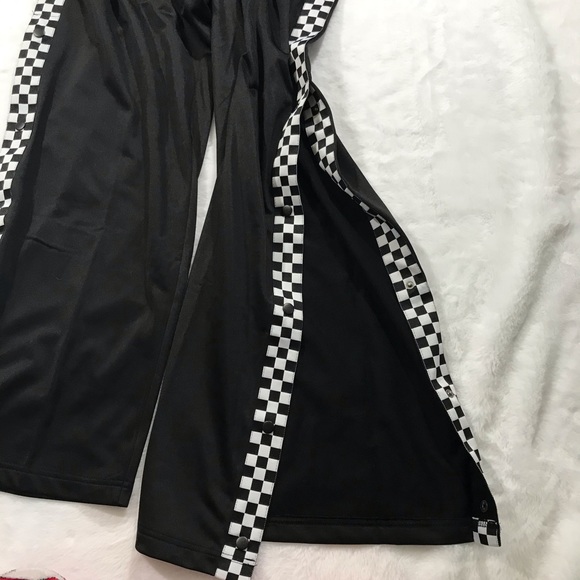 NWT VANS checkerboard track pant black white side - Picture 6 of 8